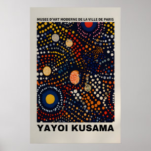 Cartaz de Yayoi Kusama - Poster Abstrato de Yayoi