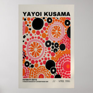 Cartaz de Yayoi Kusama - Poster Abstrato de Yayoi