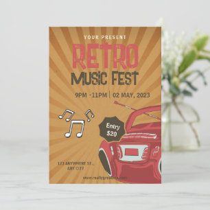 Cartaz do Festival de Música Retrô, Convite para F