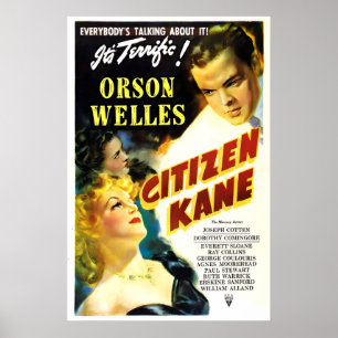 Cartaz do filme Citizen Kane 1941 IMPRESSÃO A5-A1 