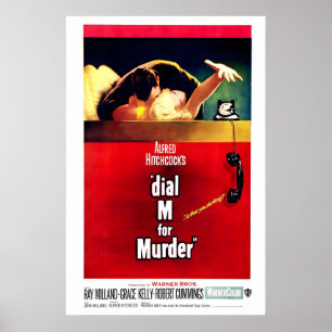 Cartaz do filme Dial M for Murder 1954 IMPRESSÃO A
