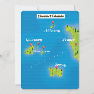 Cartaz do mapa das Ilhas do Canal.