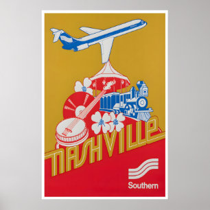 Cartaz do Tennessee Nashville Impressão Southern A
