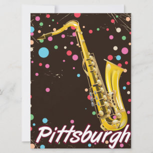 Cartaz do viagem do saxofone de Pittsburgh