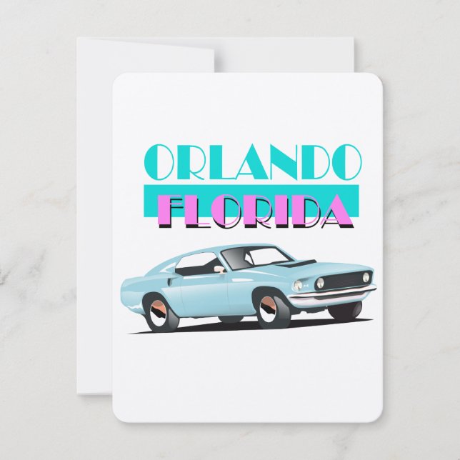 Cartaz dos anos 80 de Orlando Flórida (Frente)