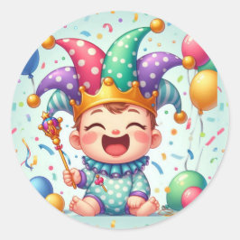 cartaz e etiquetas do baby joker