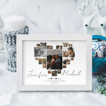 CARTAZ E IMPRESSÃO DE COLAGEM DE CORAÇÃO DE ANIVER