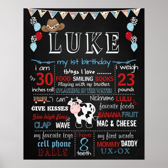 Cartaz-Festa de aniversário-do-cowboy poster (Frente)
