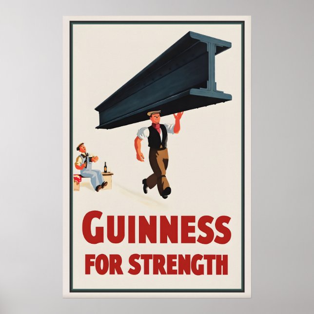 Cartaz Guinness For Strength Impressão  John Gilro (Frente)