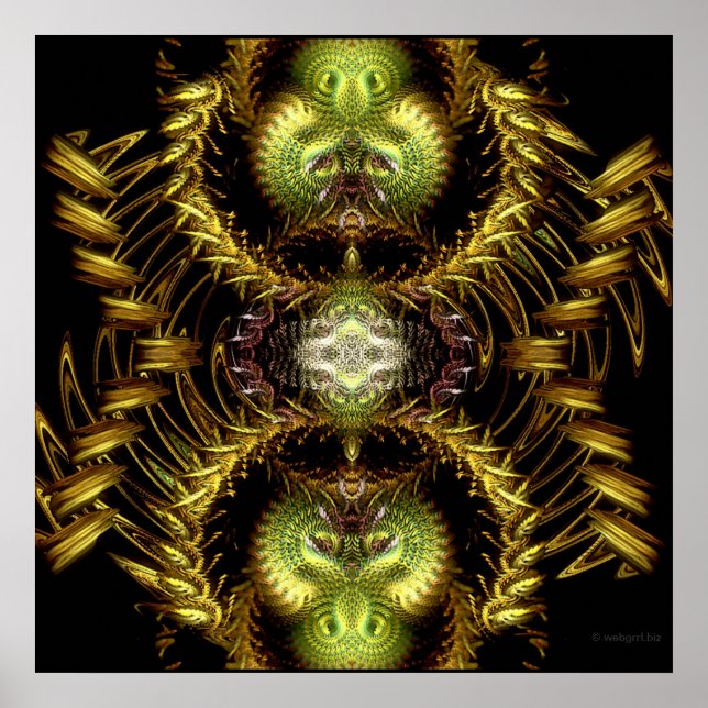 Cartaz / Impressão de Arte Fractal da Hora do Drag (Frente)