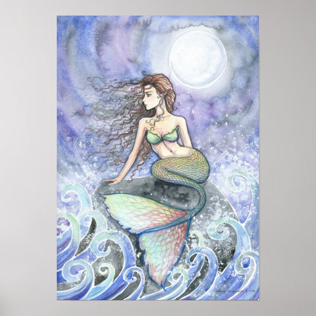 Cartaz Impressão Sereia Maré Inquieta Fantasia (Frente)