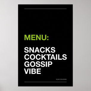 CARTAZ: LANCHES – Poster Divertido para Cozinha