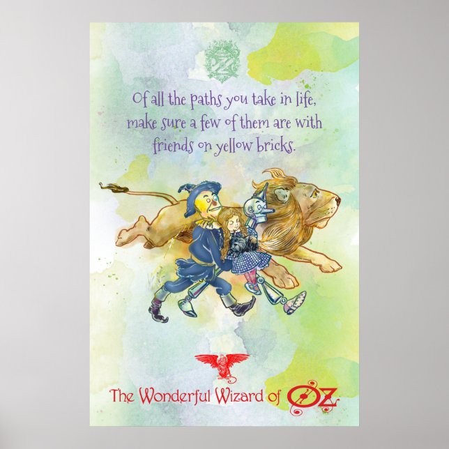 CARTAZ POSTER CLÁSSICO DE O MÁGICO DE OZ - Tijolos (Frente)
