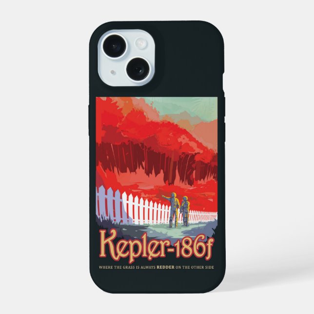 Cartaz Retro Espacial de Kepler-186f. (Verso)