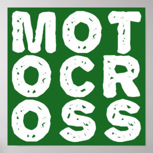 Cartaz Sinal Poster da Moto de Trilha Logo de Moto