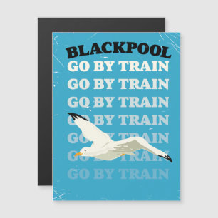 Cartaz vintage da costa de Blackpool