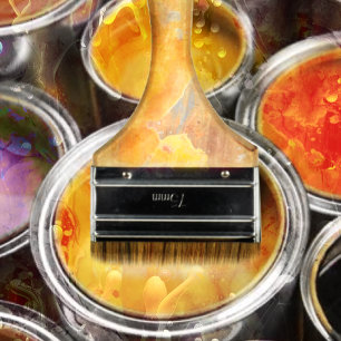 Cartazes de pintura de Cartão de visita pintor de 