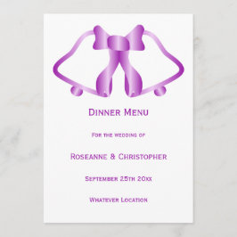 Cartazes E Fita De Menus De Casamento Roxo
