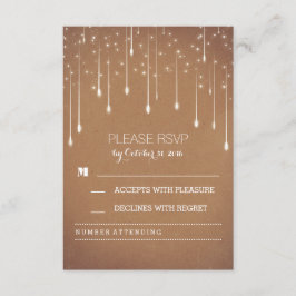 cartazes iluminam cartões RSVP de casamento modern
