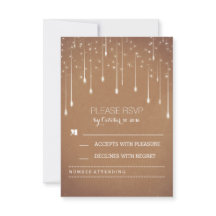 cartazes iluminam cartões RSVP de casamento modern