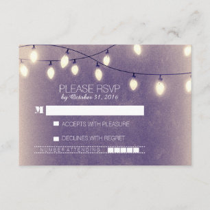 cartazes iluminam cartões RSVP de casamento modern