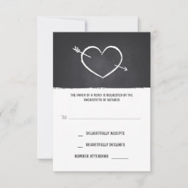 Cartazes RSVP de casamento do coração de amor boni