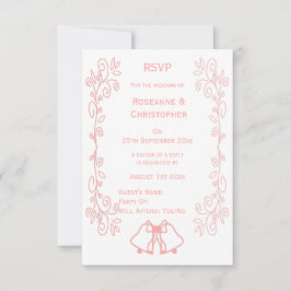Cartazes RSVP de Casamento Rosa Srolwork