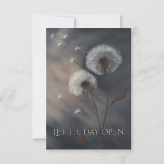 Carte Let the Day Open Fine Art Greeting Card (Frente)