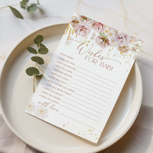 Carteira de jardim floral desejos de cartão de beb (Criador carregado)