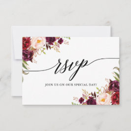 Carteira de RSVP de Casamento Floral da Calliograf