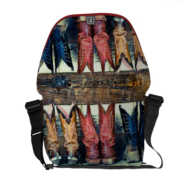 Carteiro A bolsa mensageiro das botas de vaqueiro (Traseira Aberta)