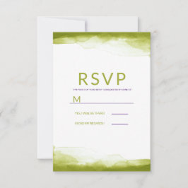 Cartela Verde Chartreuse Aquarela RSVP de Casament