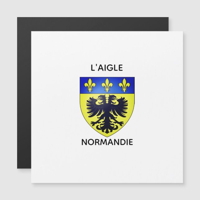 Cartes Magnétiques - Blason de L'Aigle - Normandie (Frente/Verso)