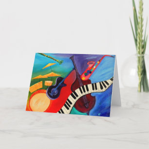 Cartões Abstrato Jazz
