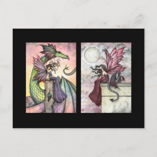 Cartões ACEO do Fairy Dragon por Molly Harrison