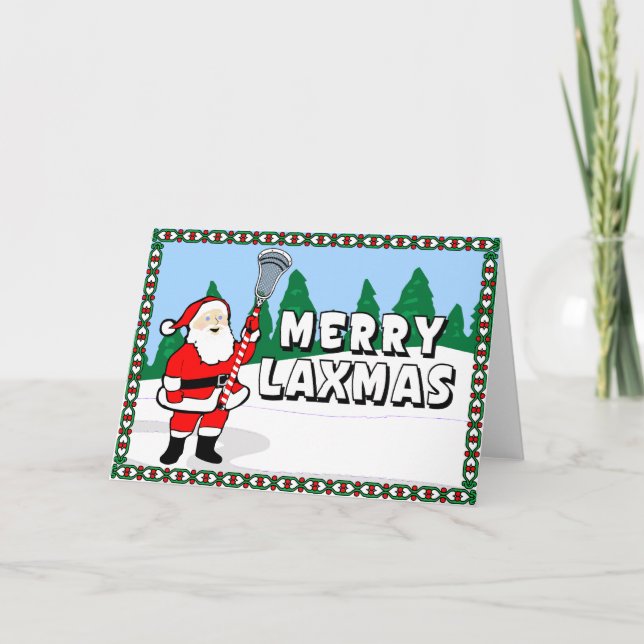 Cartões alegres do Lacrosse de Laxmas! (Frente)