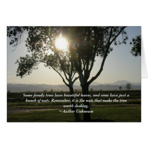 Cartões - Algumas árvores familiares têm lindas...