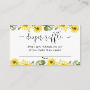 Cartões amarelos do raffle da fralda do chá de