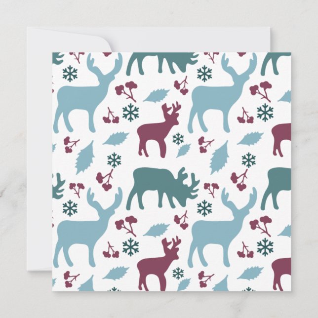 Cartões animados de Natal nevado - personalizáveis (Verso)