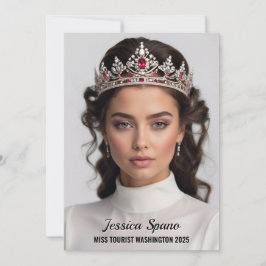 Cartões Autografados de Pageant Minimalistas - Tex