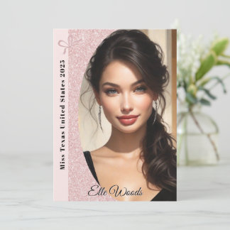 Cartões Autografados Pageant Glitter Pastel