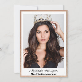 Cartões Autografados Pageantes de Bronze do ouro