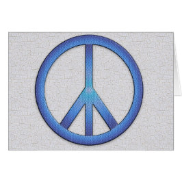 Cartões azuis do sinal de paz