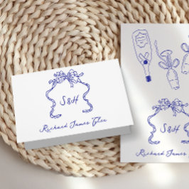 Cartões azuis Dolce Cobalt dobrados para Retro DIY