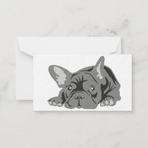 Cartões Blackline French Bulldog