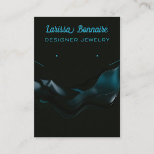 Cartões blindados de ondas azuis escuras editáveis