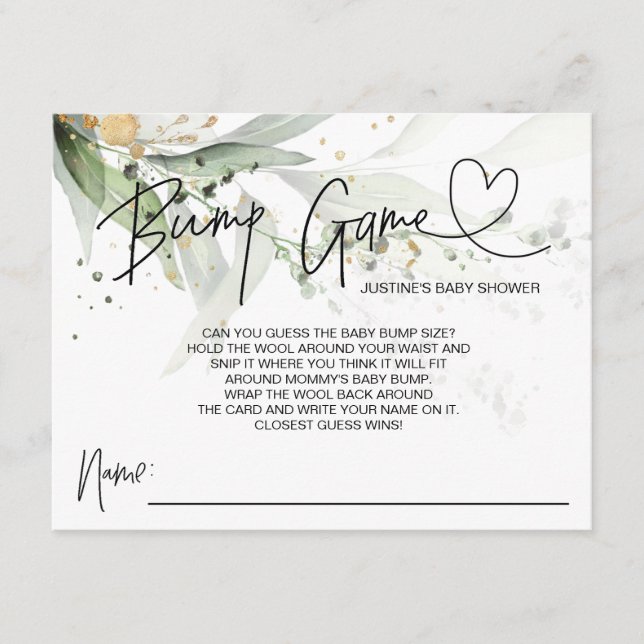 Cartões Bonitos De Jogo De Chá de fraldas Neutro (Frente)