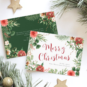 Cartões Botânicos de Feliz Natal