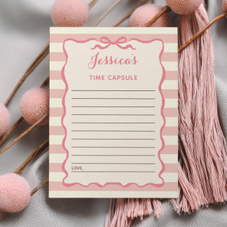 Cartões Cápsula do Tempo de Aniversário de 1 Ano c