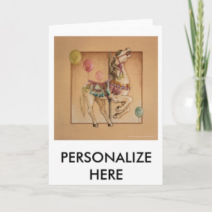 Cartões - carrossel feliz do cavalo